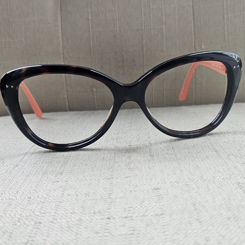 Kate Spade Women Eyeglasses Angelique Dark Havana/Pink Cat Eye Frame only - Picture 4 of 16